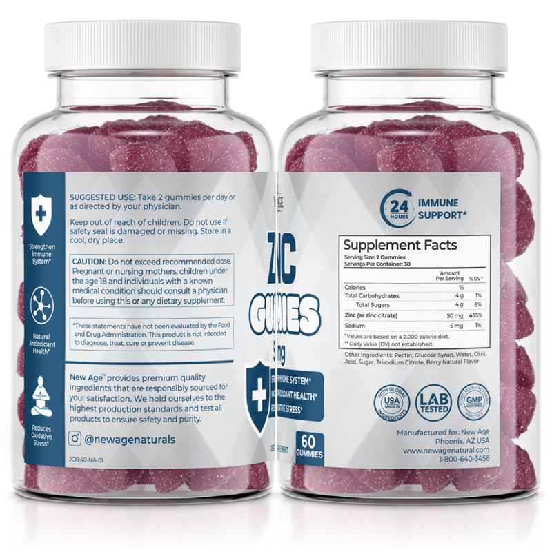 Zinc Gummies New Age Natural